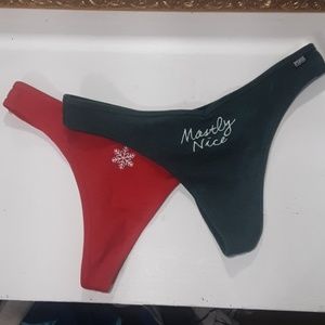 Pink Victoria's Secret Christmas undies bundle